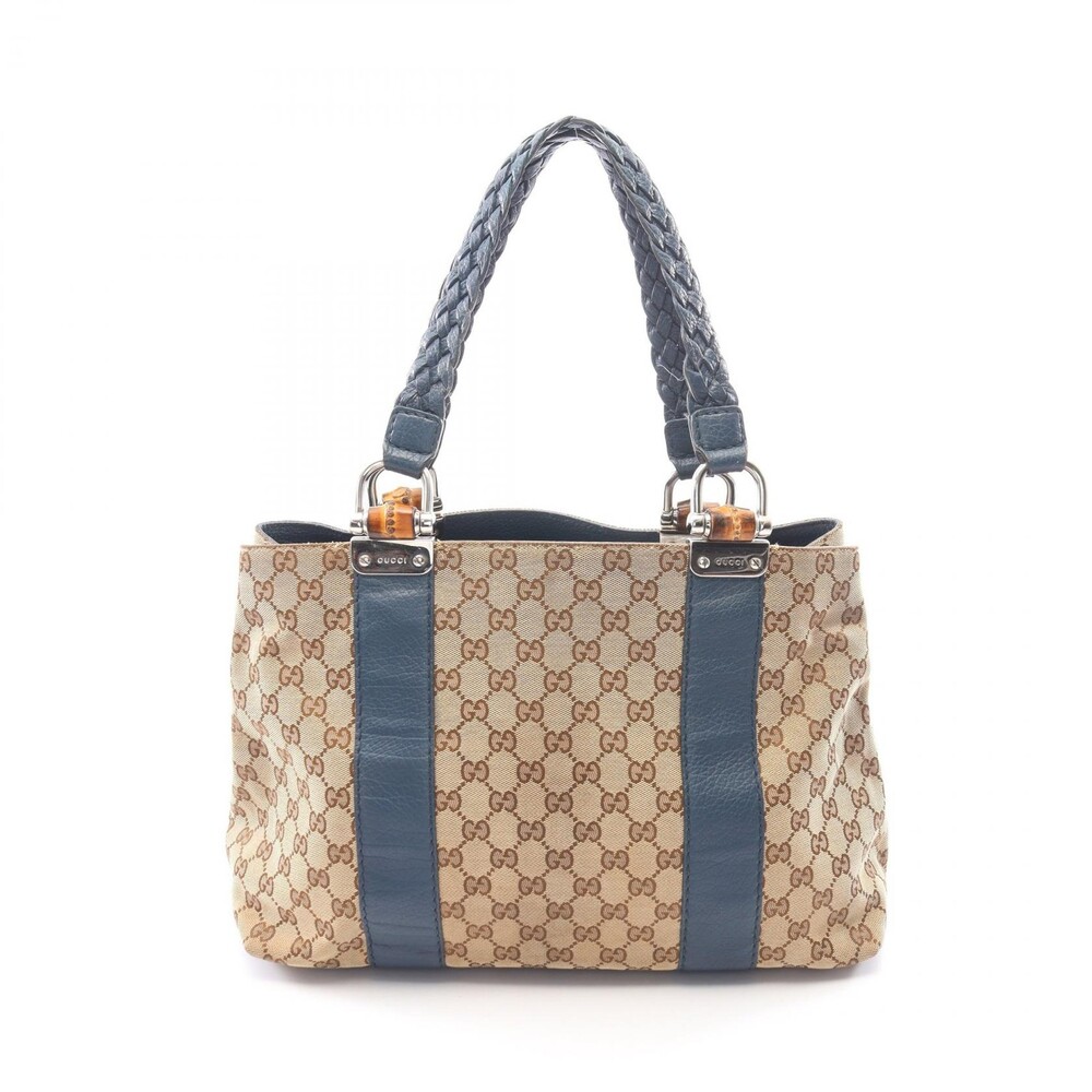 Gucci Bamboo Gg Canvas Hand Tote Bag #288310G50B